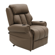 fauteuil releveur cuir marron