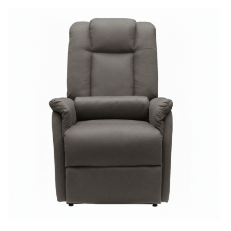 fauteuil cuir gris face