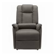 fauteuil cuir gris face