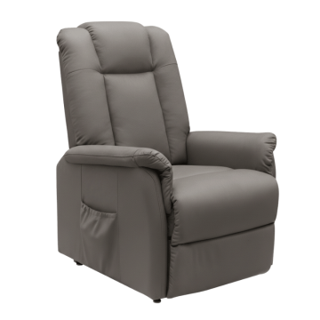 fauteuil releveur cuir gris