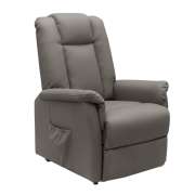 fauteuil releveur cuir gris